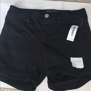black jegging shorts
